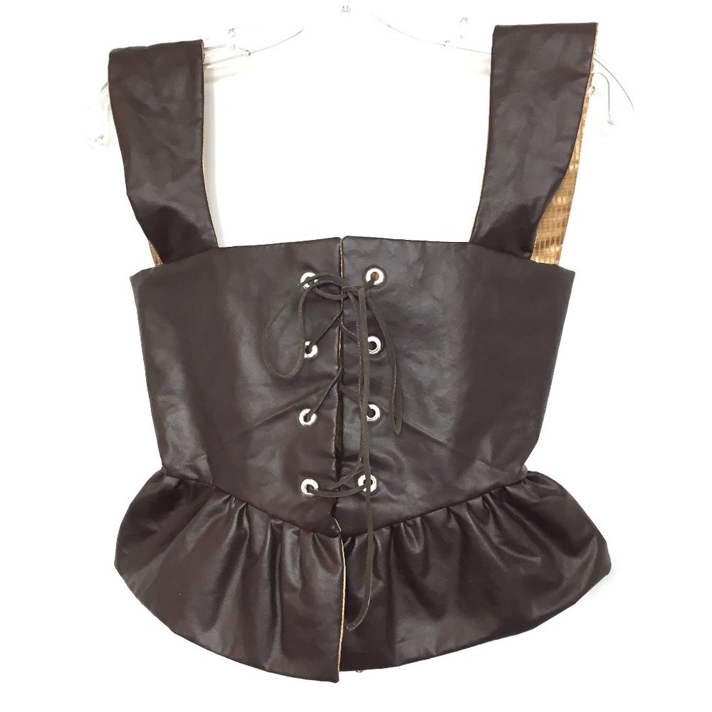 Renaissance Reversible Vest w/ peplum EUC